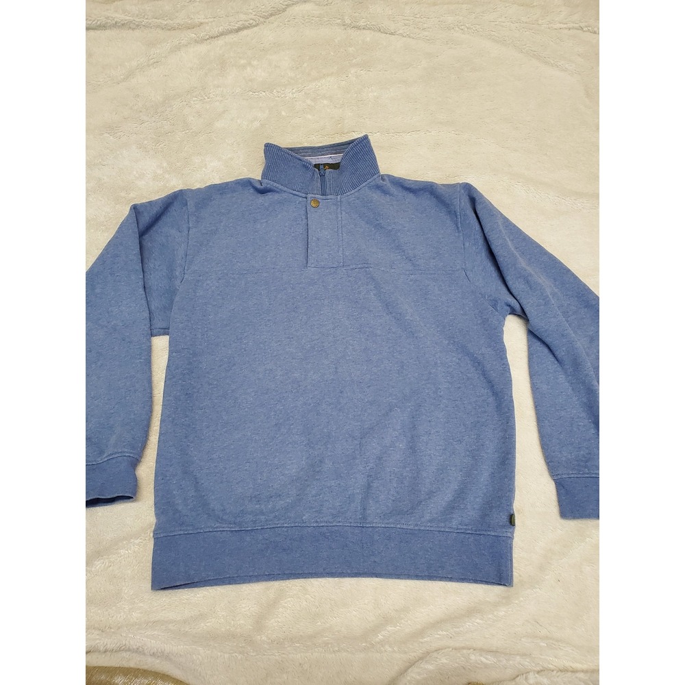 Orvis Blue 1/4 Zip Sweater Sweatshirt Men Medium Casual Cozy Loungewear Grandpa